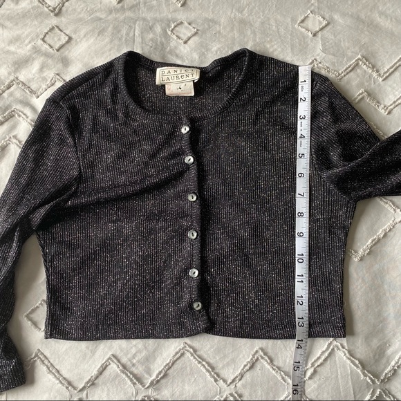 vintage sparkly 90s cardigan - Picture 7 of 14